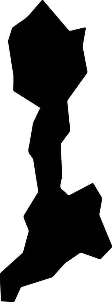 Anambra East Nigeria silhouette map vector