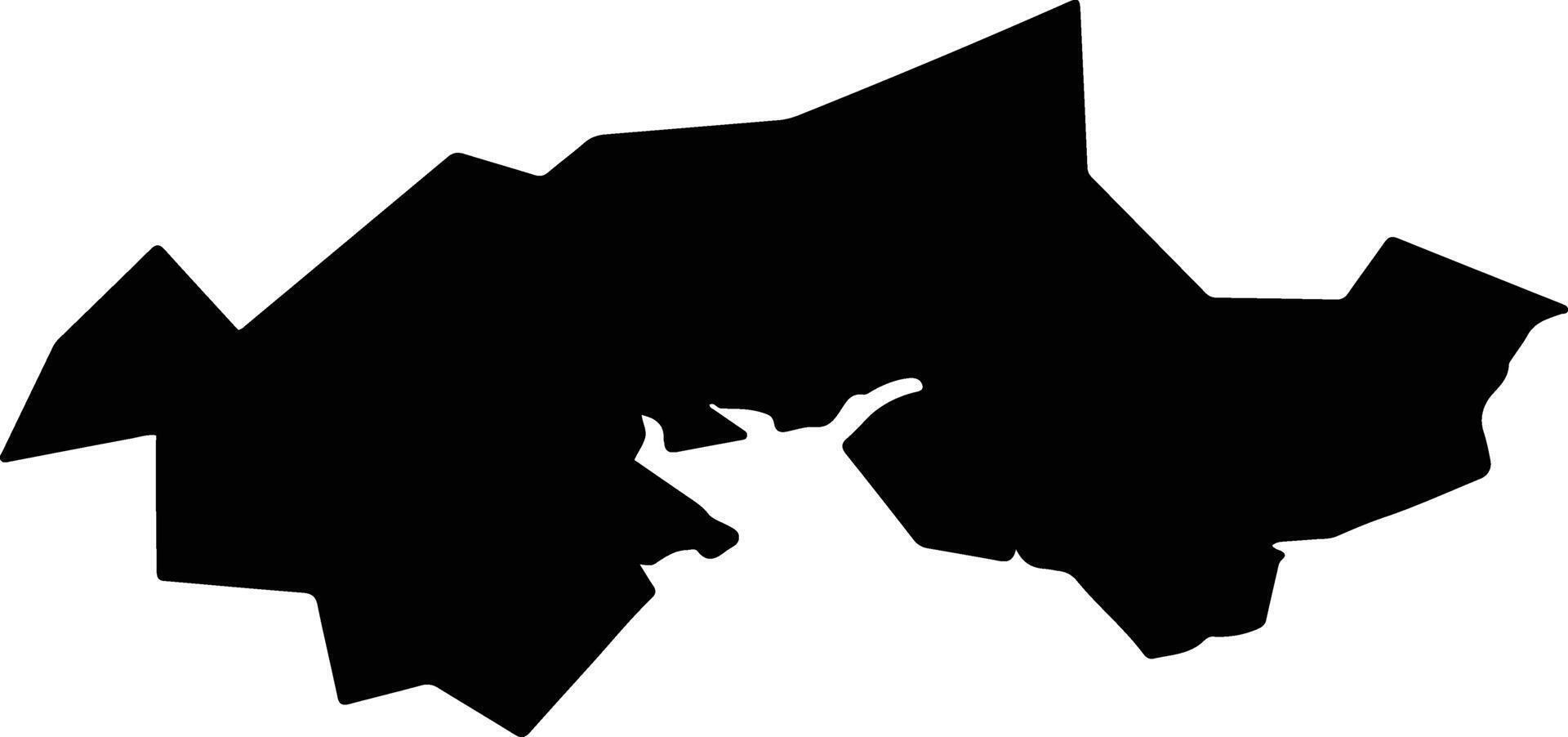 Anamizu Japan silhouette map vector