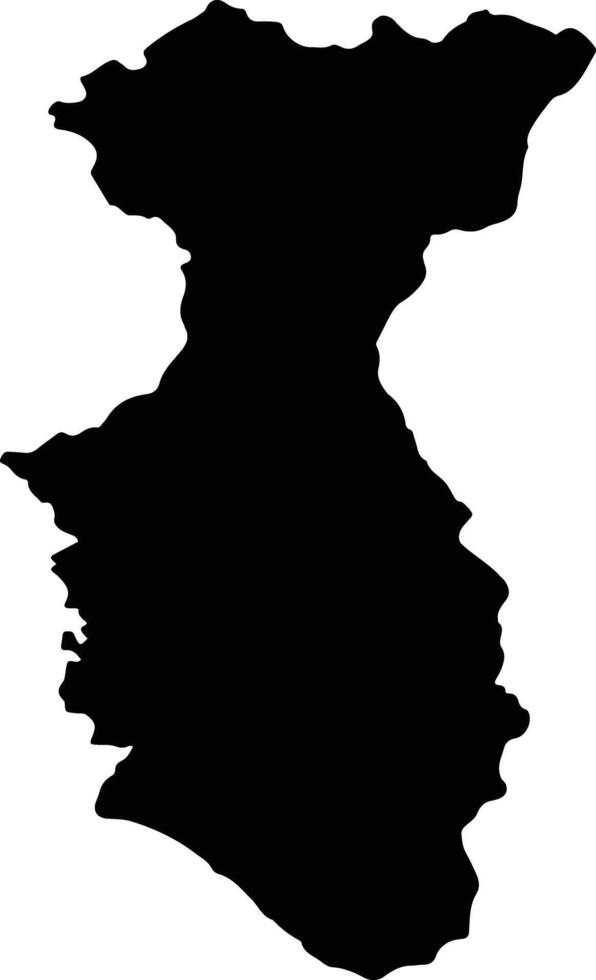 Anantnag India silhouette map vector