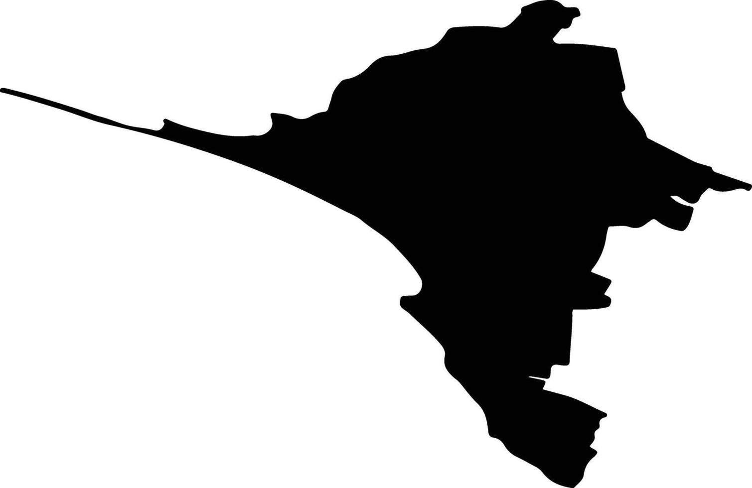 Anapa Urban Okrug Russia silhouette map vector