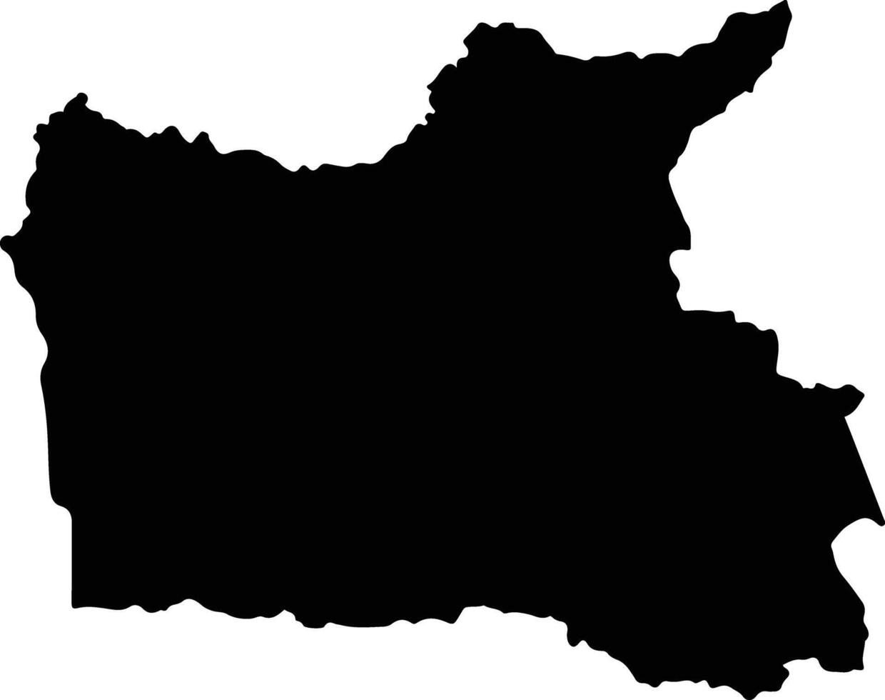 Ancuabe Mozambique silhouette map vector