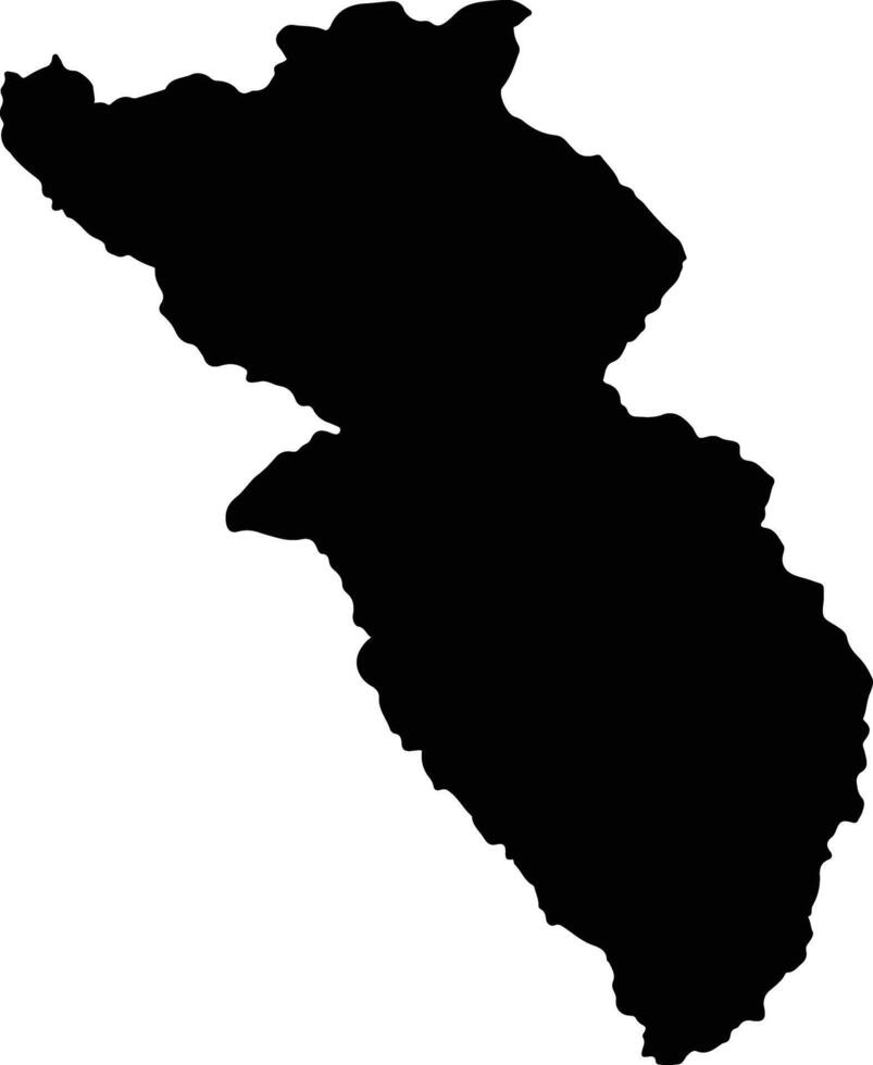 Andapa Madagascar silhouette map vector