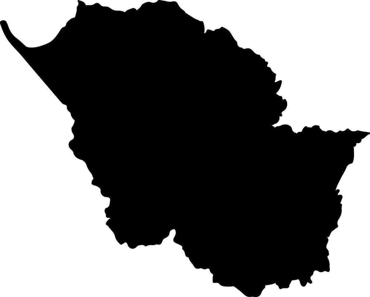 Andilamena Madagascar silhouette map vector