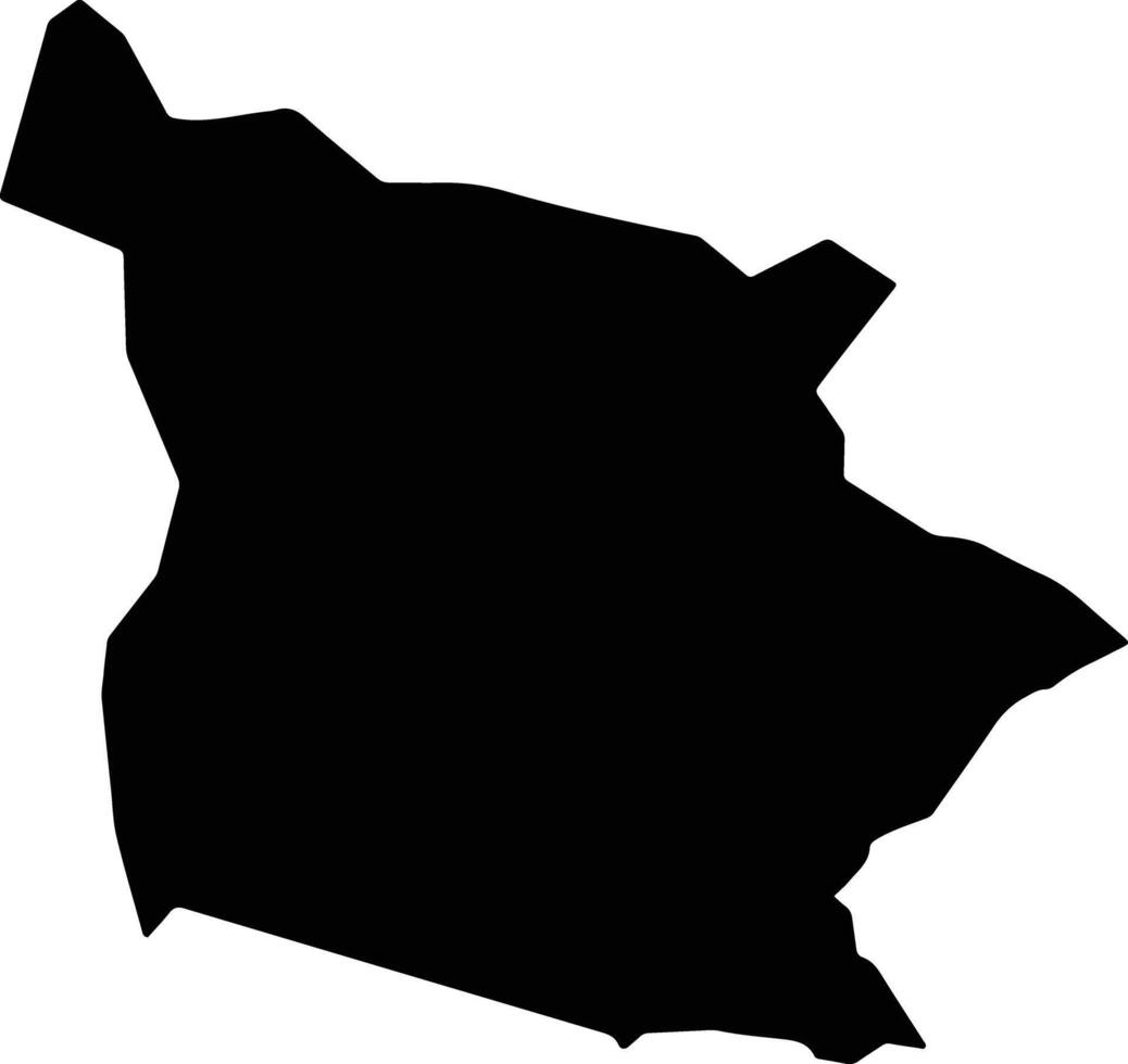 Andrijevica Municipality Montenegro silhouette map vector