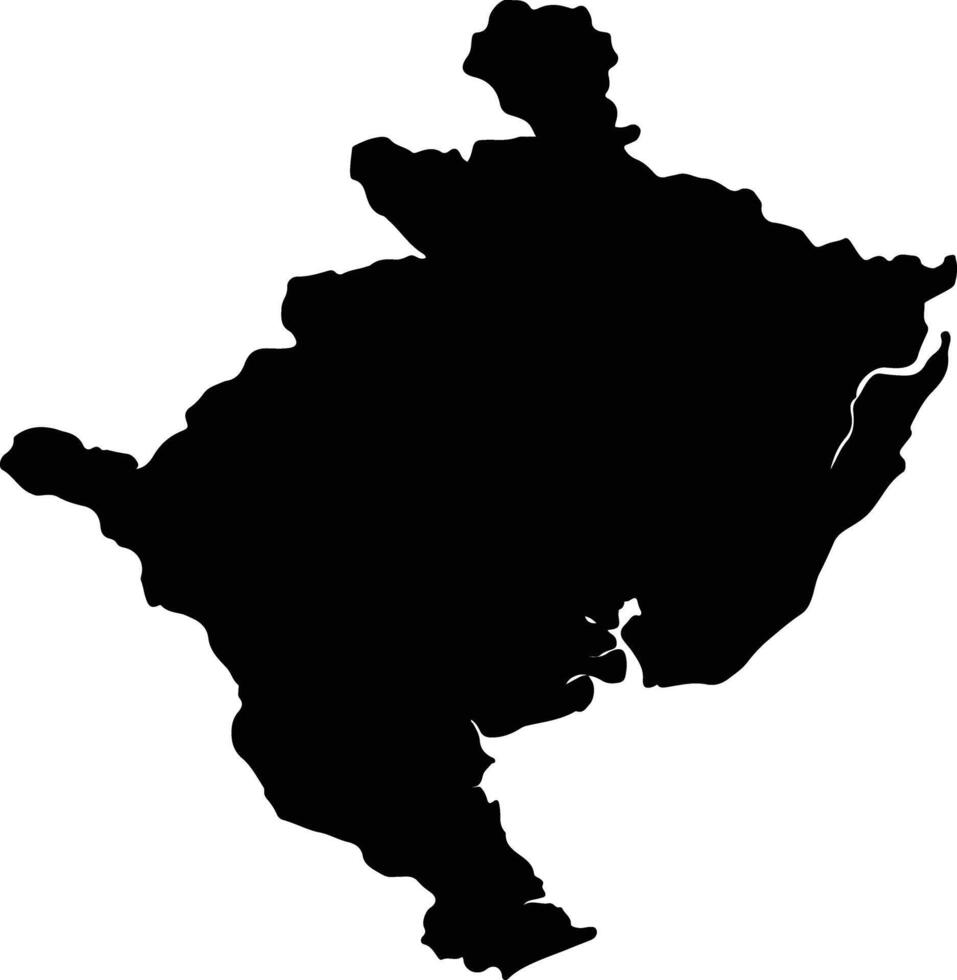 Angoche Mozambique silhouette map vector