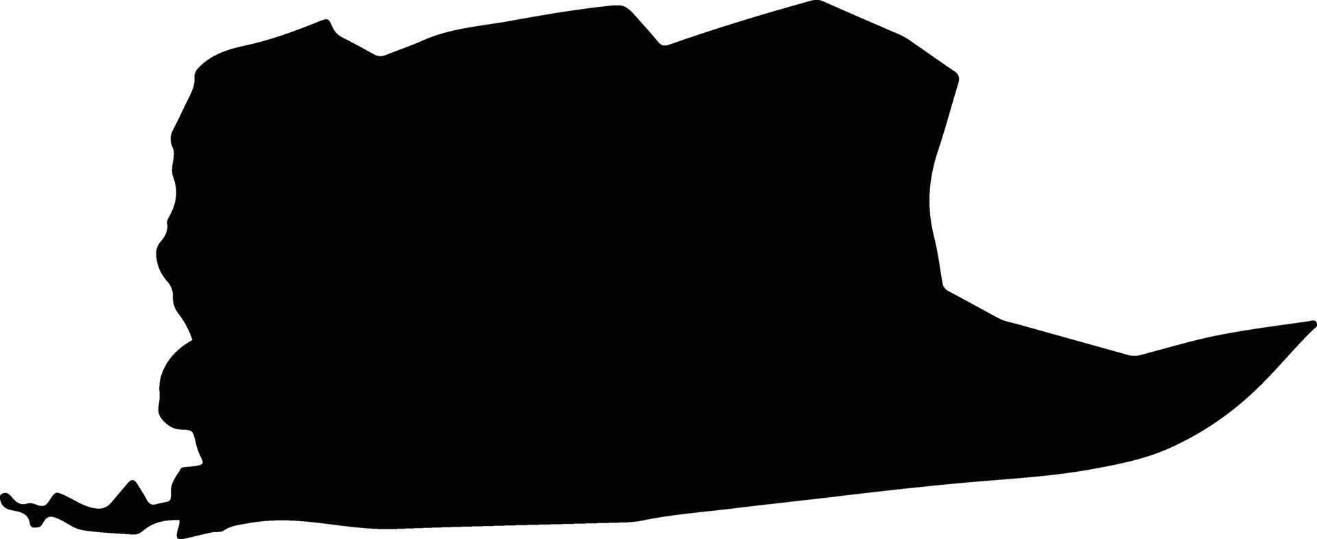 Anloga Ghana silhouette map vector