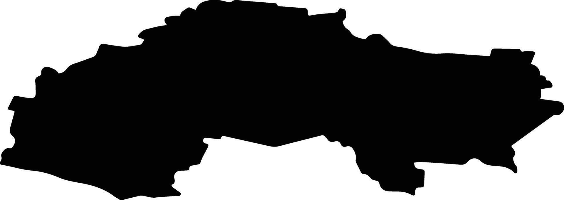 Anninsky District Russia silhouette map vector