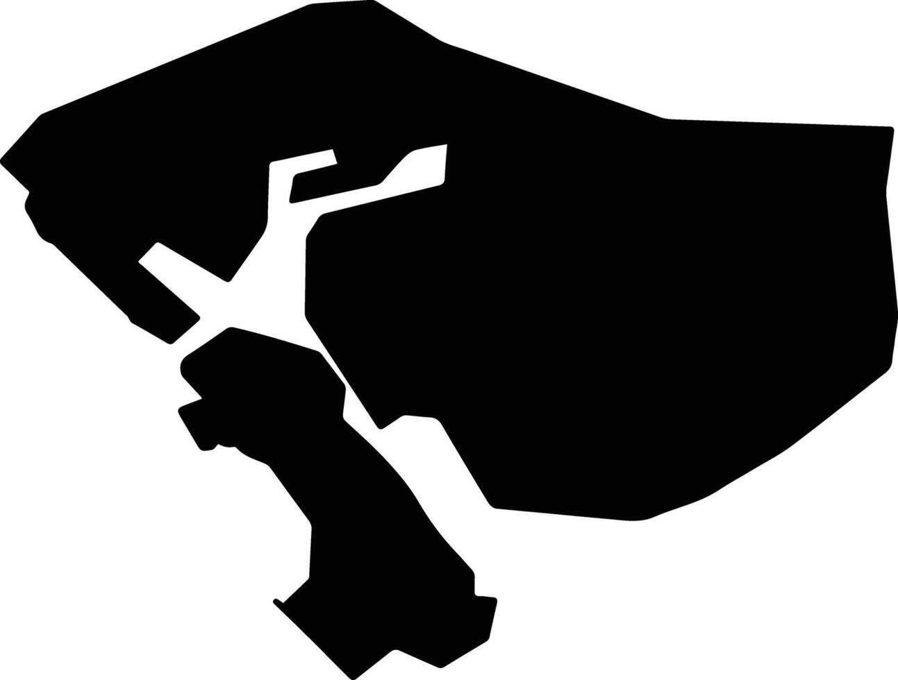 Anping Taiwan silhouette map vector