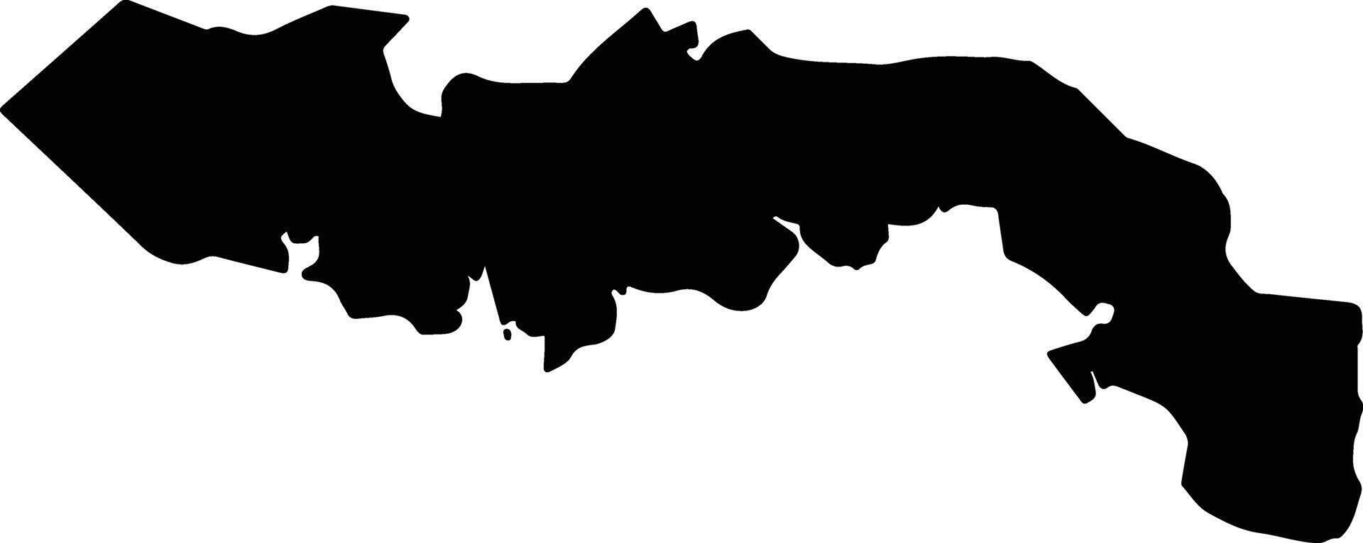 Antilla Cuba silhouette map vector