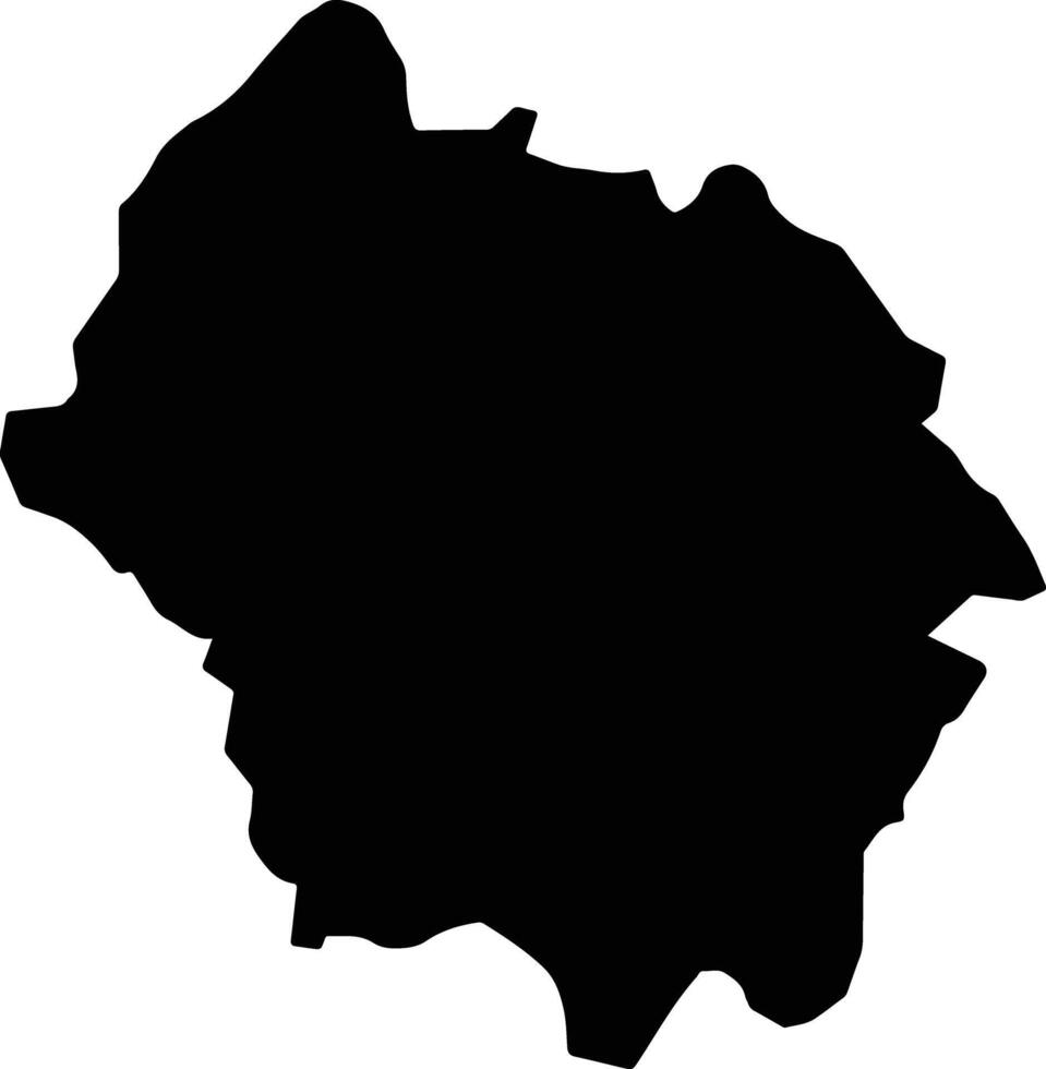 Antsirabe I Madagascar silhouette map vector