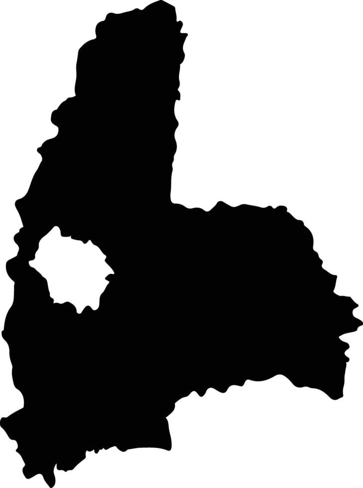 Antsirabe II Madagascar silhouette map vector