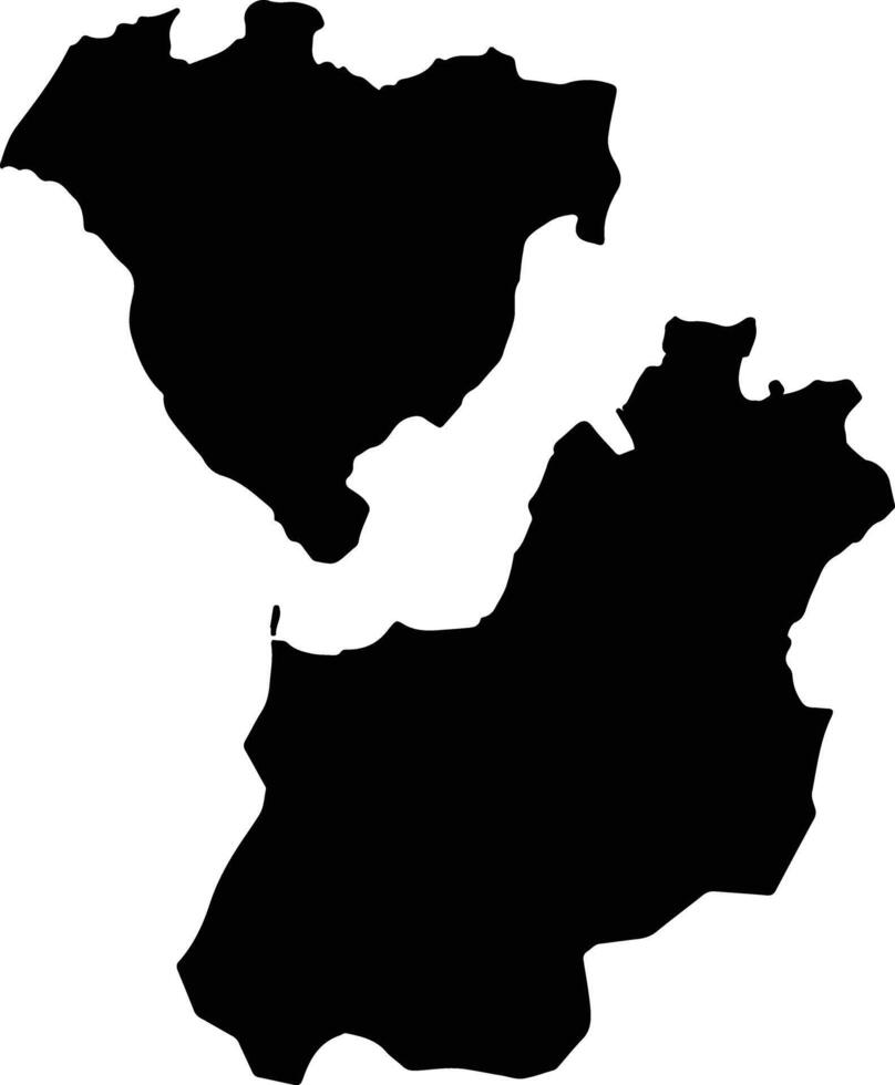 Antsiranana I Madagascar silhouette map vector