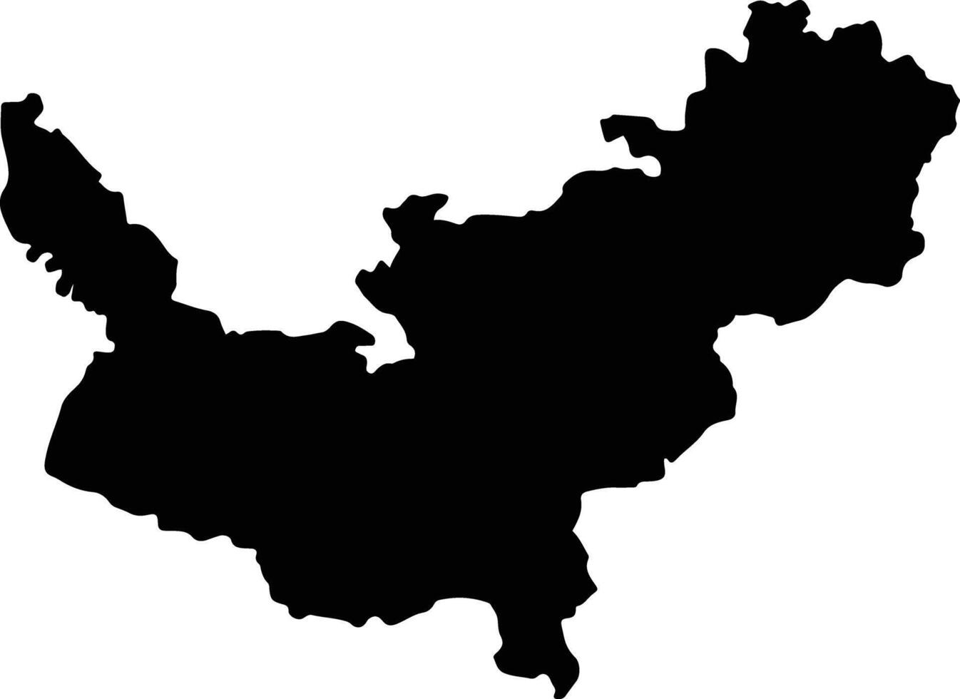 Anuppur India silhouette map vector