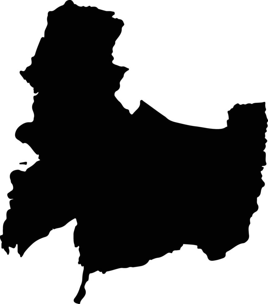 Ao Luek Thailand silhouette map vector