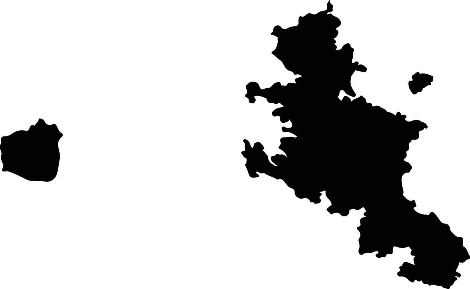 Aotea Great Barrier Local Board Area New Zealand silhouette map vector