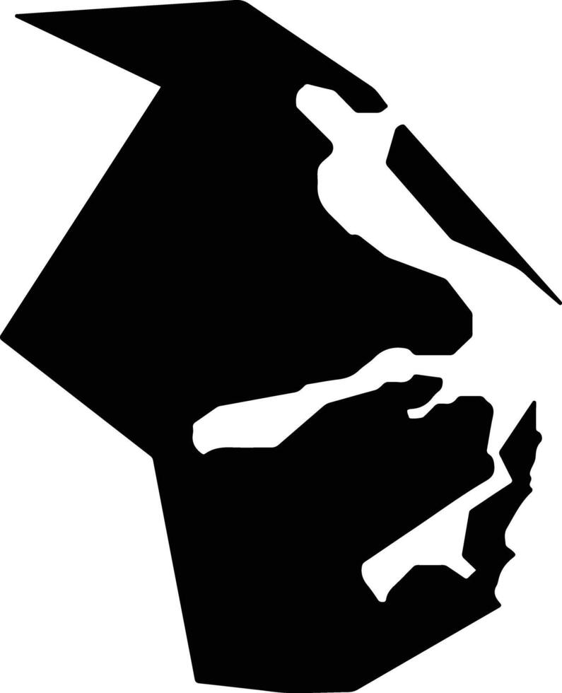 Apapa Nigeria silhouette map vector