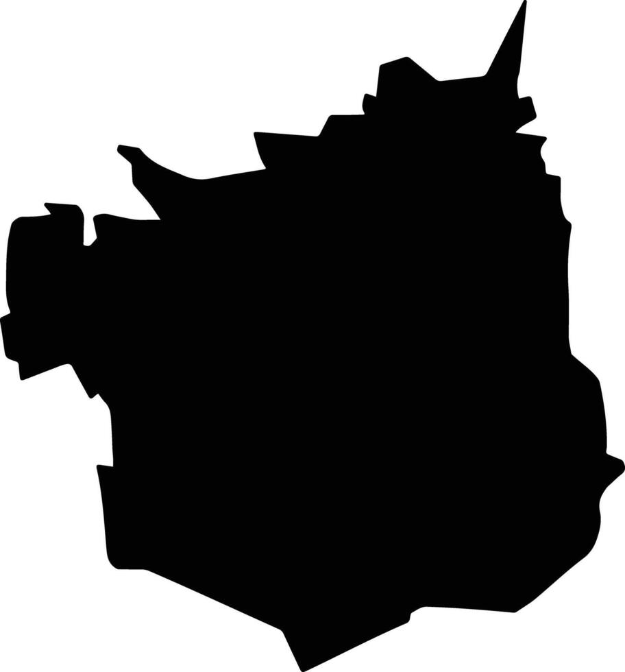 Apaseo el Alto Mexico silhouette map vector