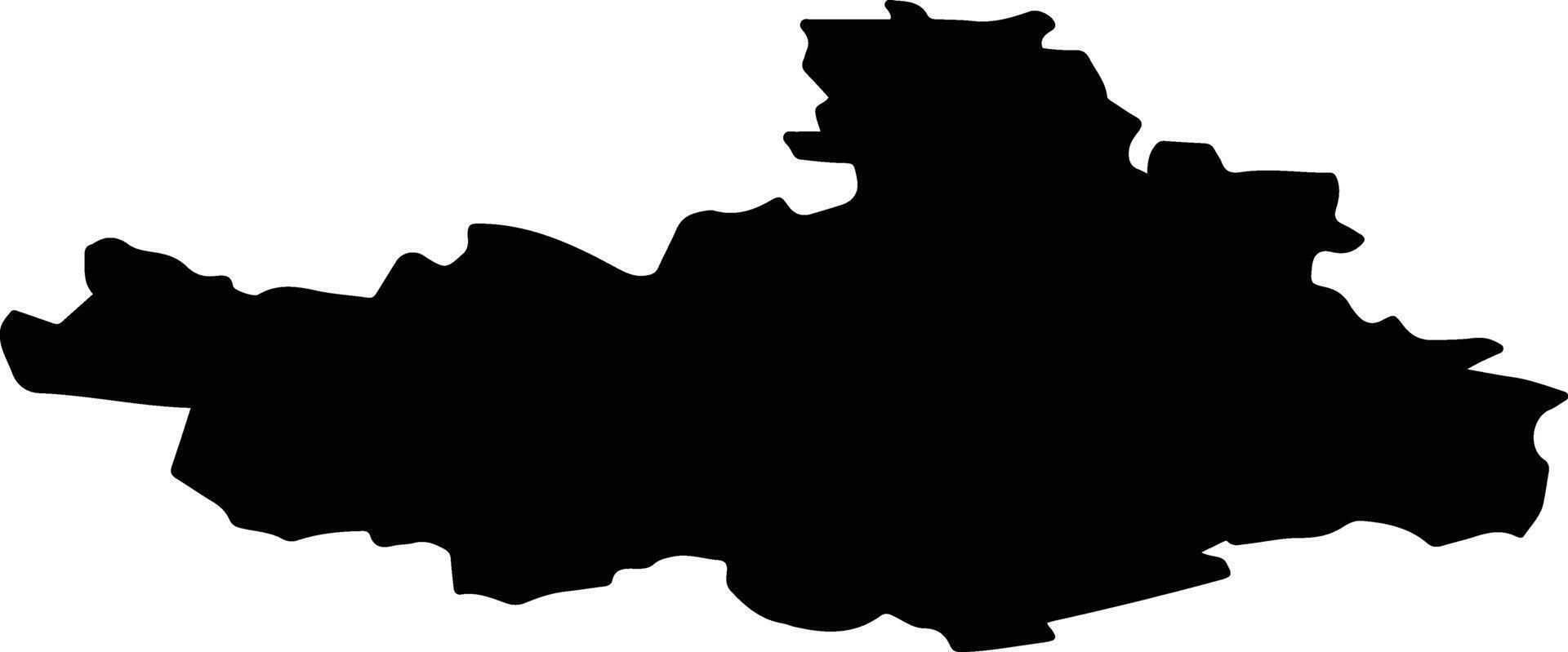 Apastovsky District Russia silhouette map vector