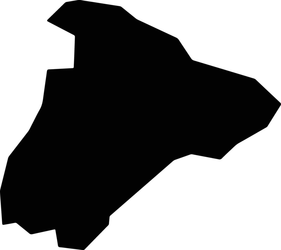 Aqra Iraq silhouette map vector