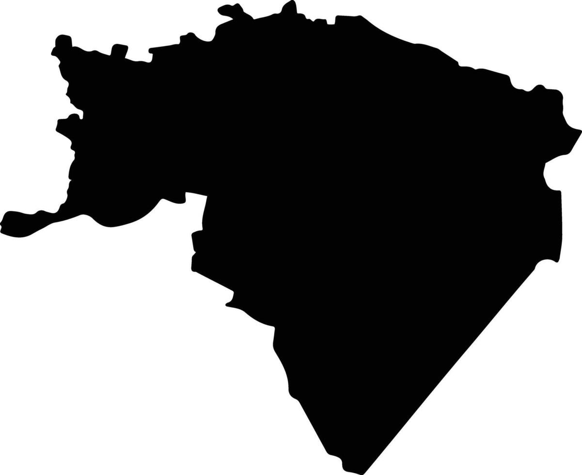 Ar Raqqa Syria silhouette map vector