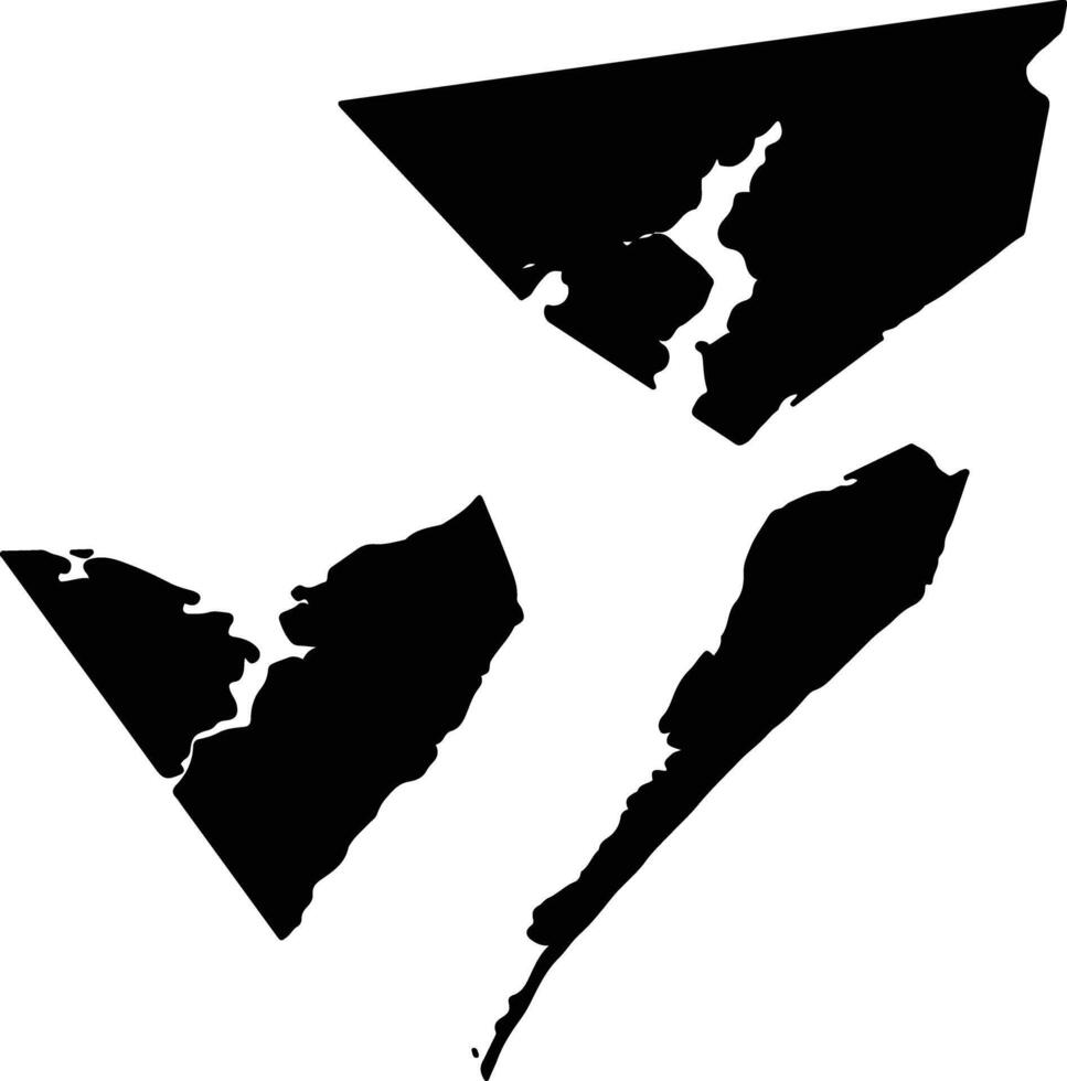 Aransas United States silhouette map vector