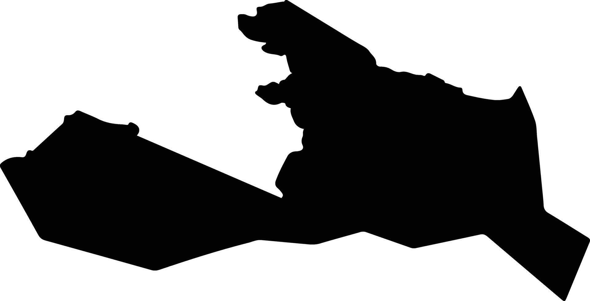 Aravan Kyrgyzstan silhouette map vector