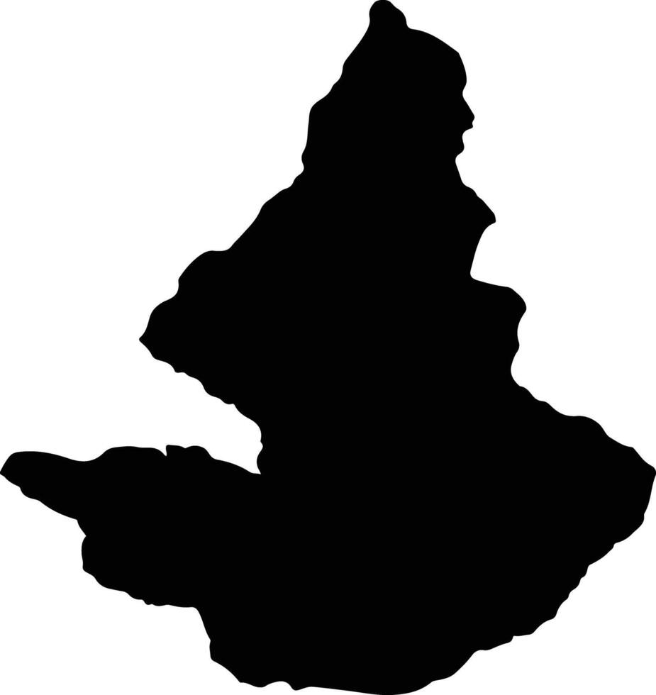 Aratoca Colombia silhouette map vector