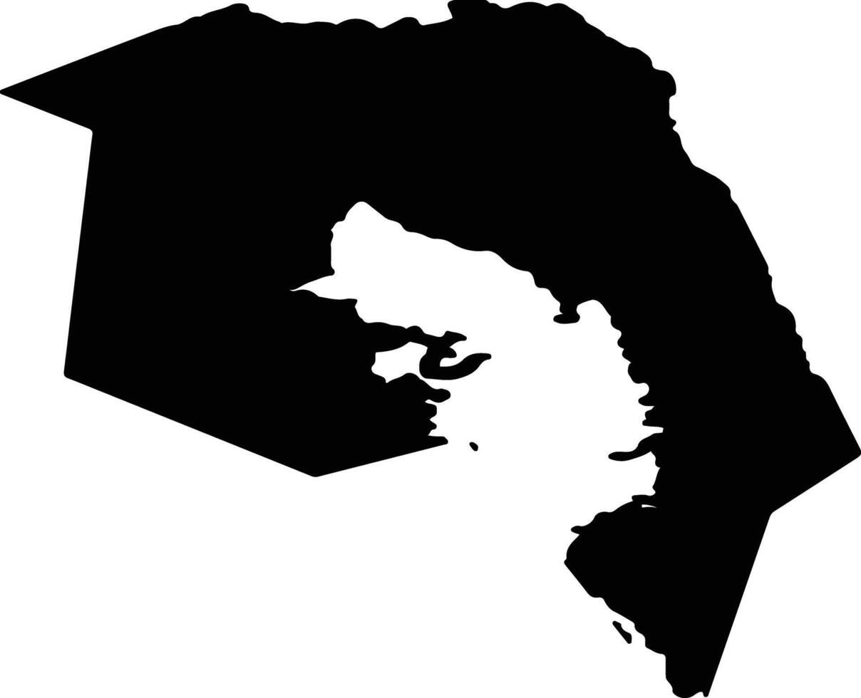 Ards and North Down United Kingdom silhouette map vector