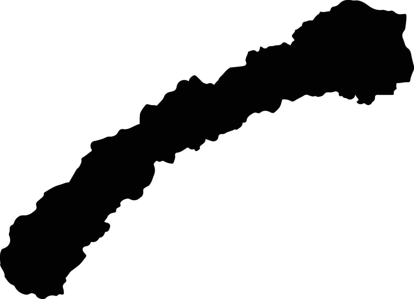 Arenal Colombia silhouette map vector