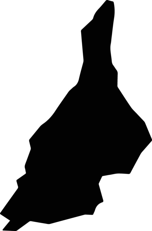 Arghanj Khaw Afghanistan silhouette map vector
