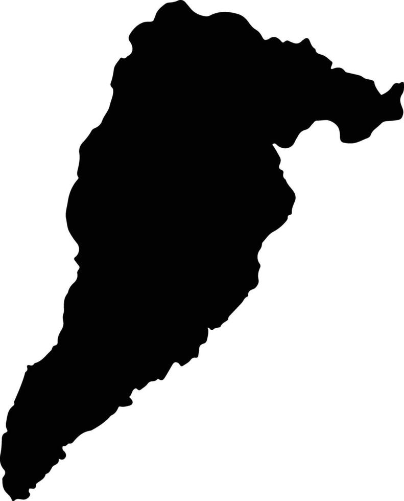 Aricagua Venezuela silhouette map vector