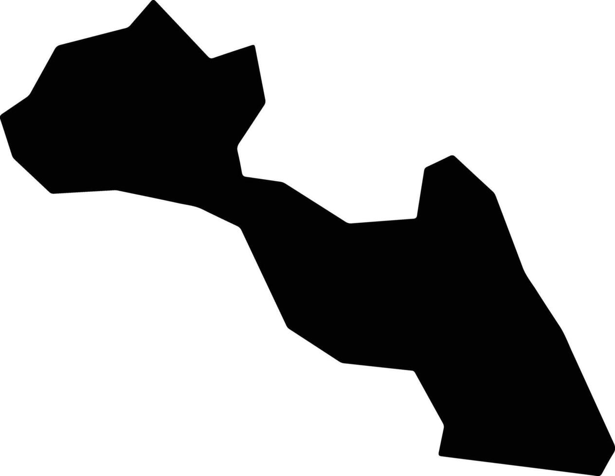 Arochukwu Nigeria silhouette map vector