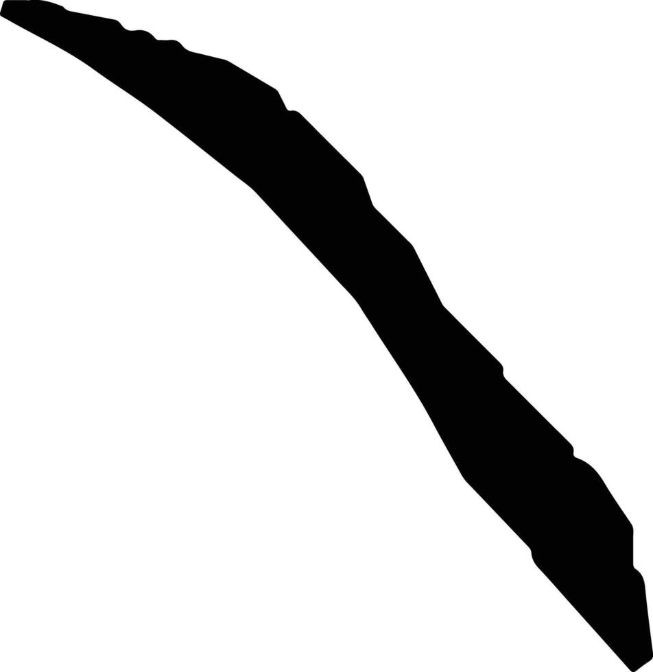 Arorae Kiribati silhouette map vector