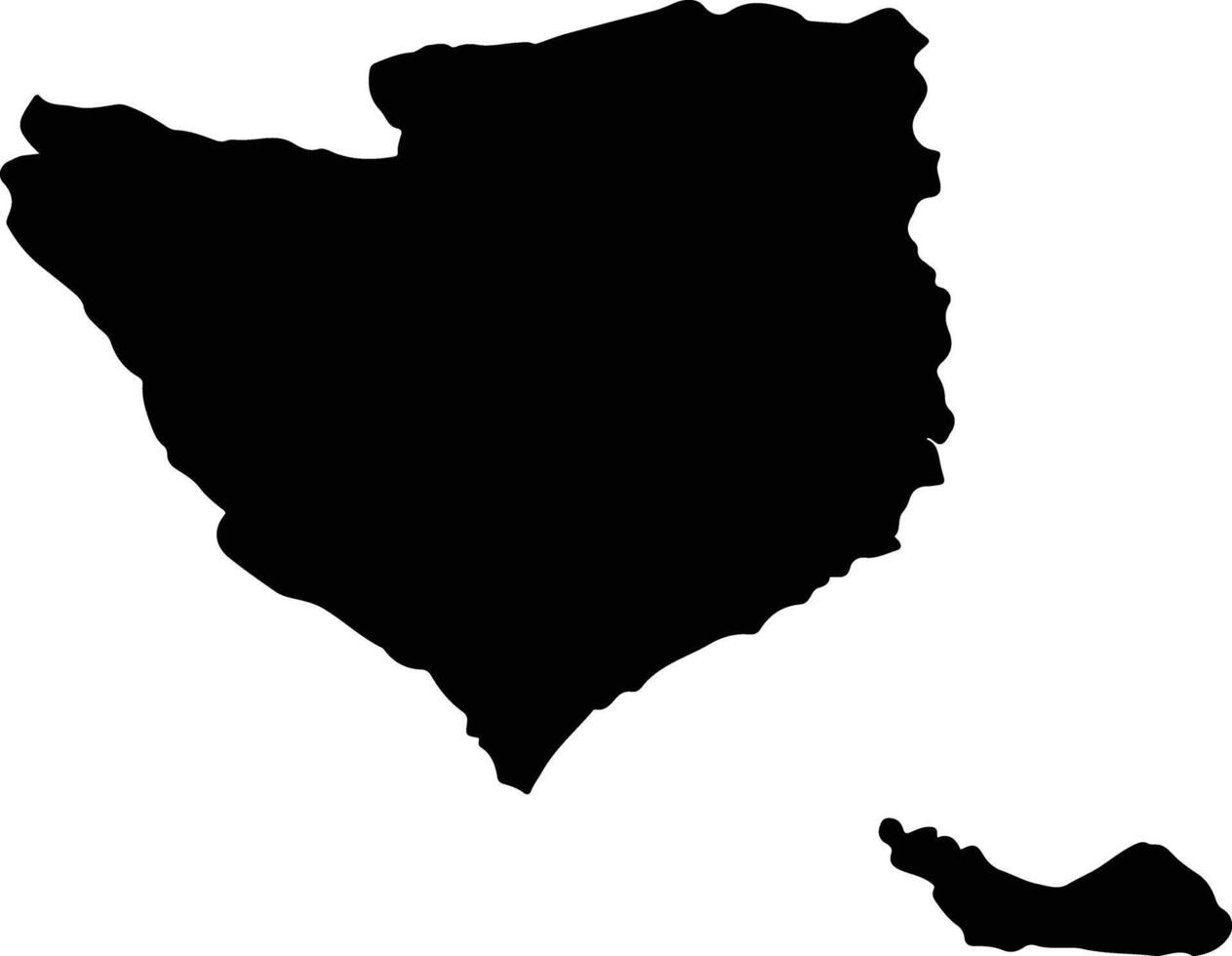 Arrondissement des Cayes Haiti silhouette map vector