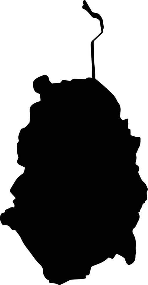 Arrondissement Ouanaminthe Haiti silhouette map vector