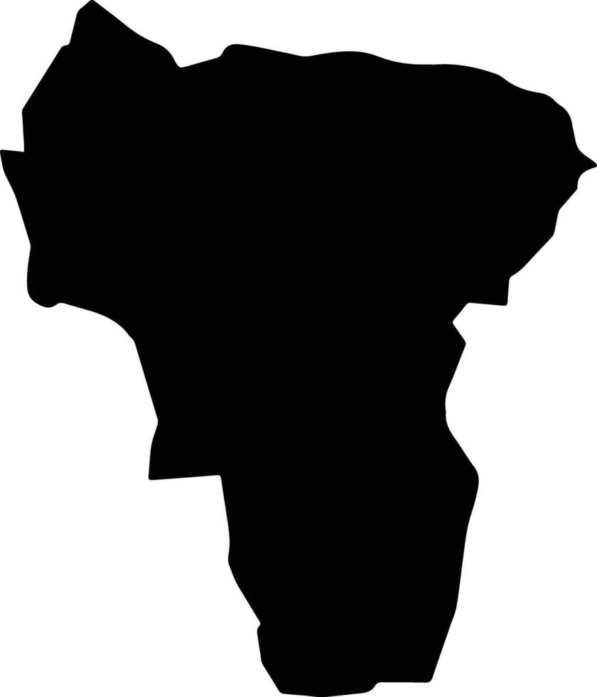Arusha Urban Tanzania silhouette map vector