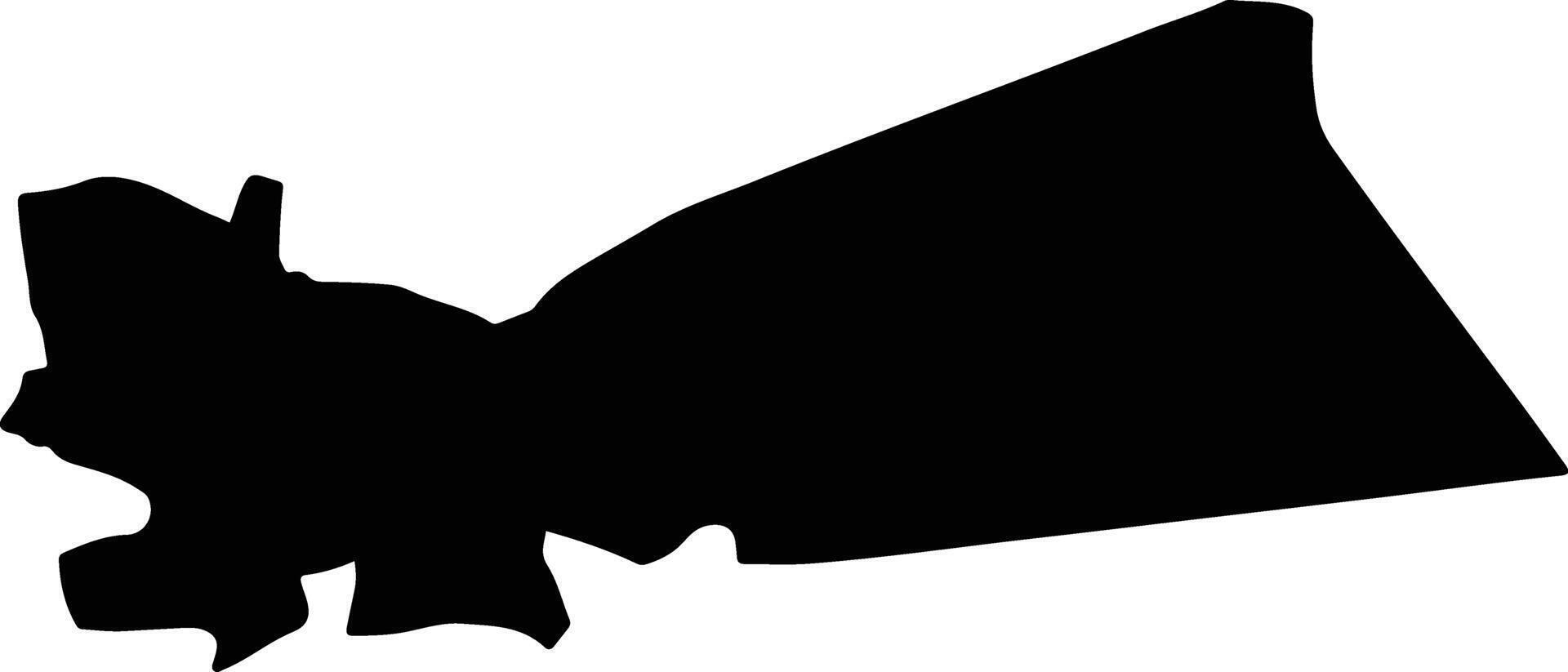 As Sweida Syria silhouette map vector