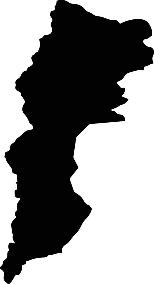 Asante Akim Central Municipal Ghana silhouette map vector