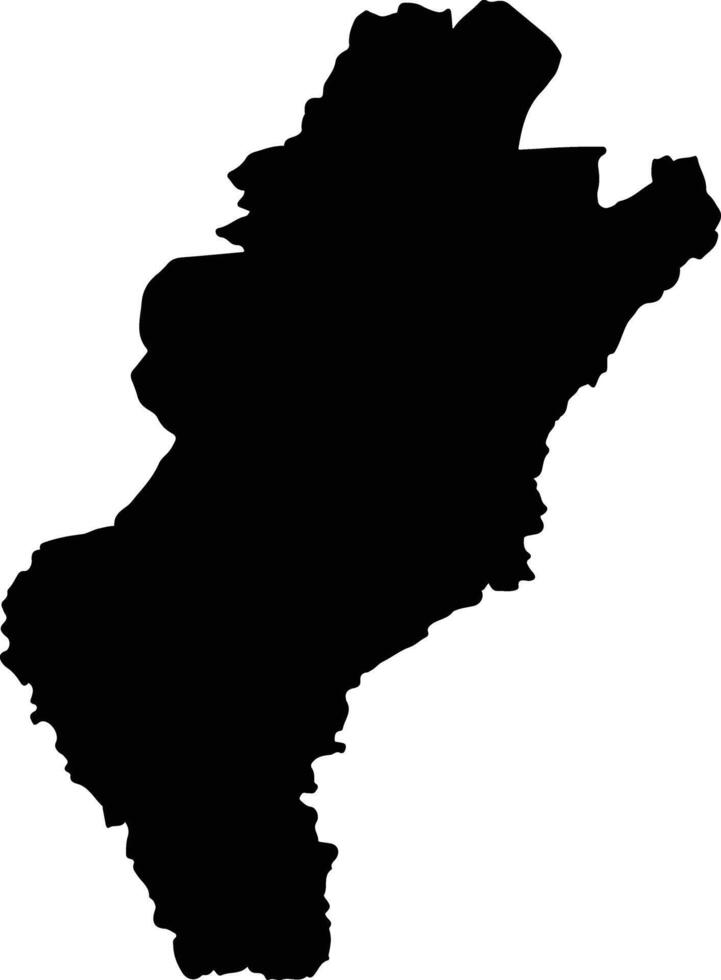 Asante Akim South Ghana silhouette map vector