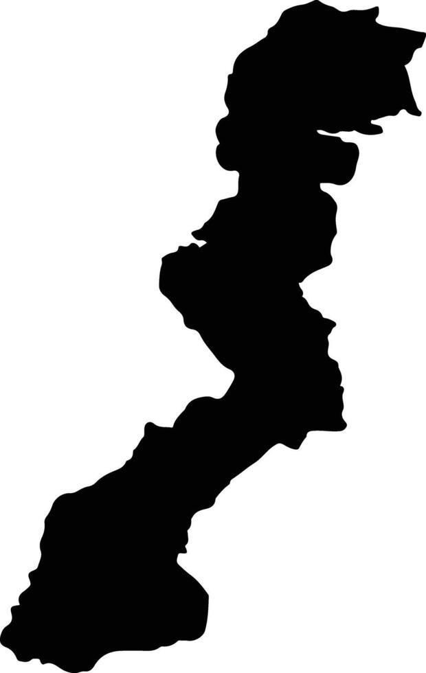 Aserri Costa Rica silhouette map vector