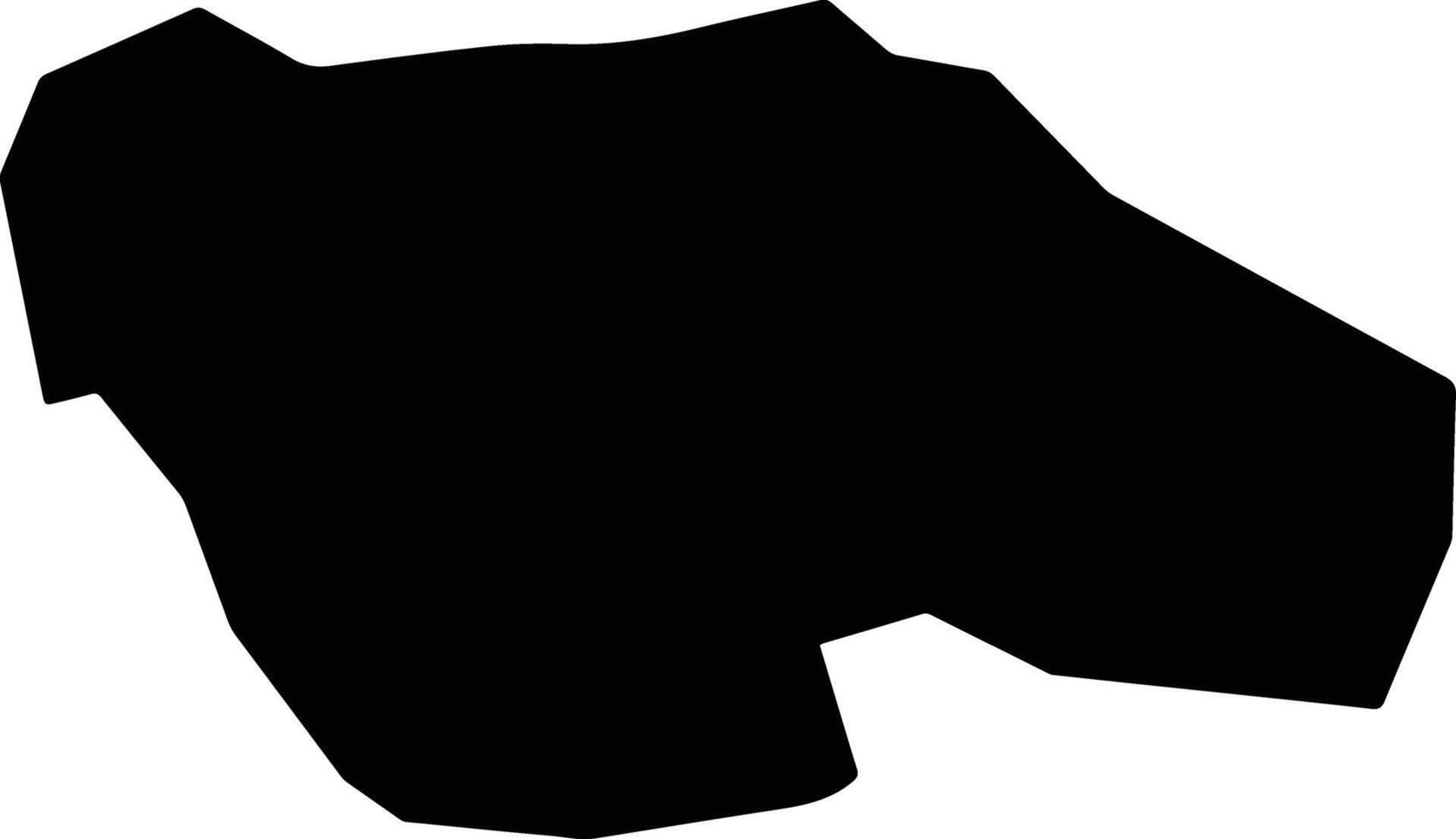 Ash Shahil Yemen silhouette map vector