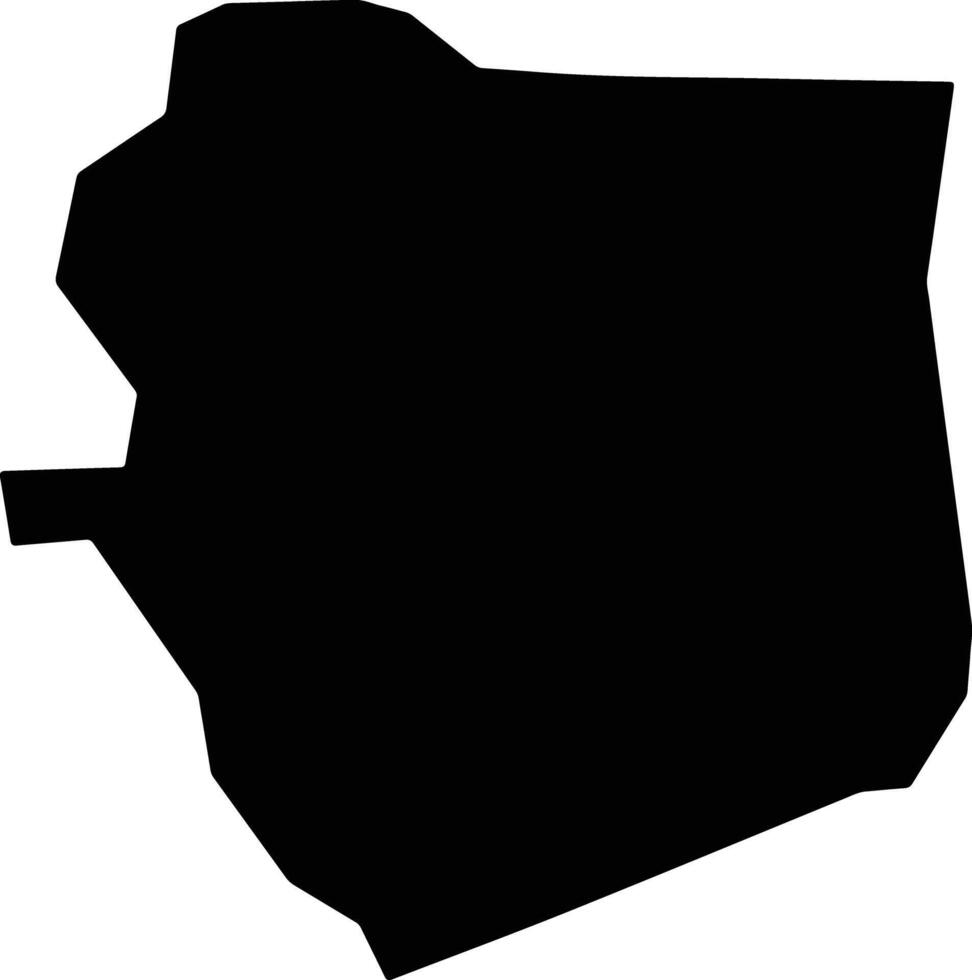 Ashaiman Municipal Ghana silhouette map vector