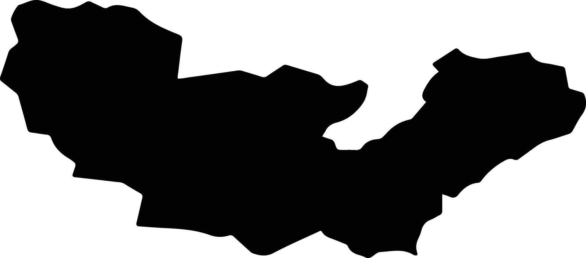 Ashoro Japan silhouette map vector