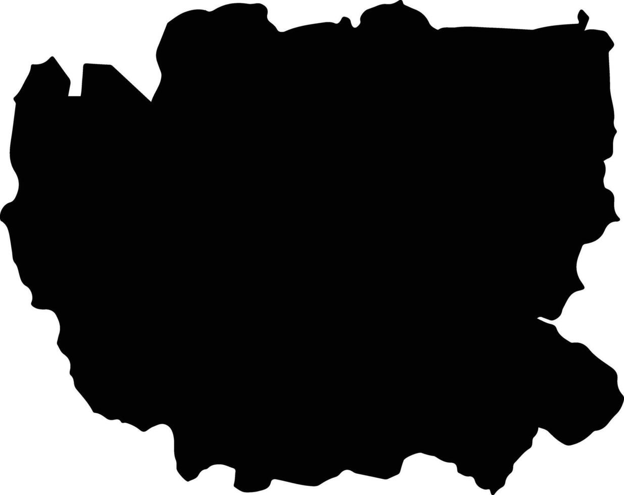 Asikuma odoben brakwa Ghana silhouette map vector