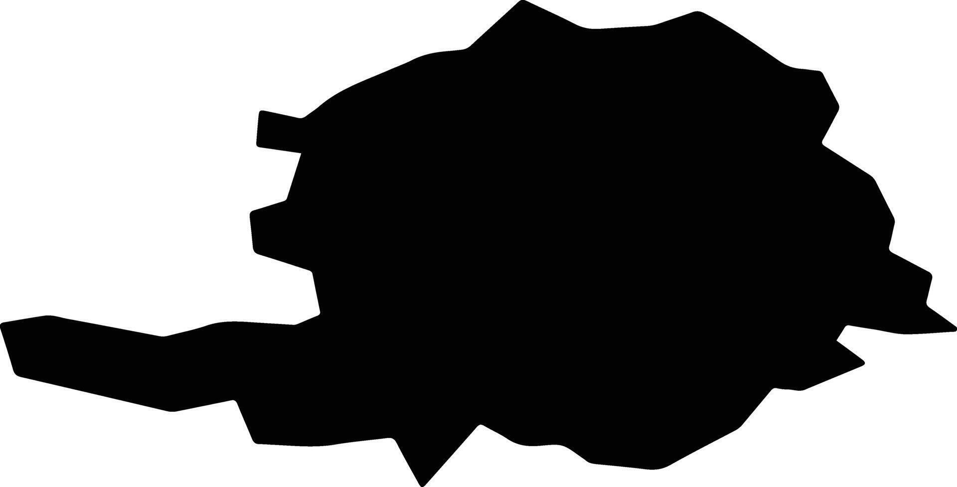 Asipovichy Belarus silhouette map vector