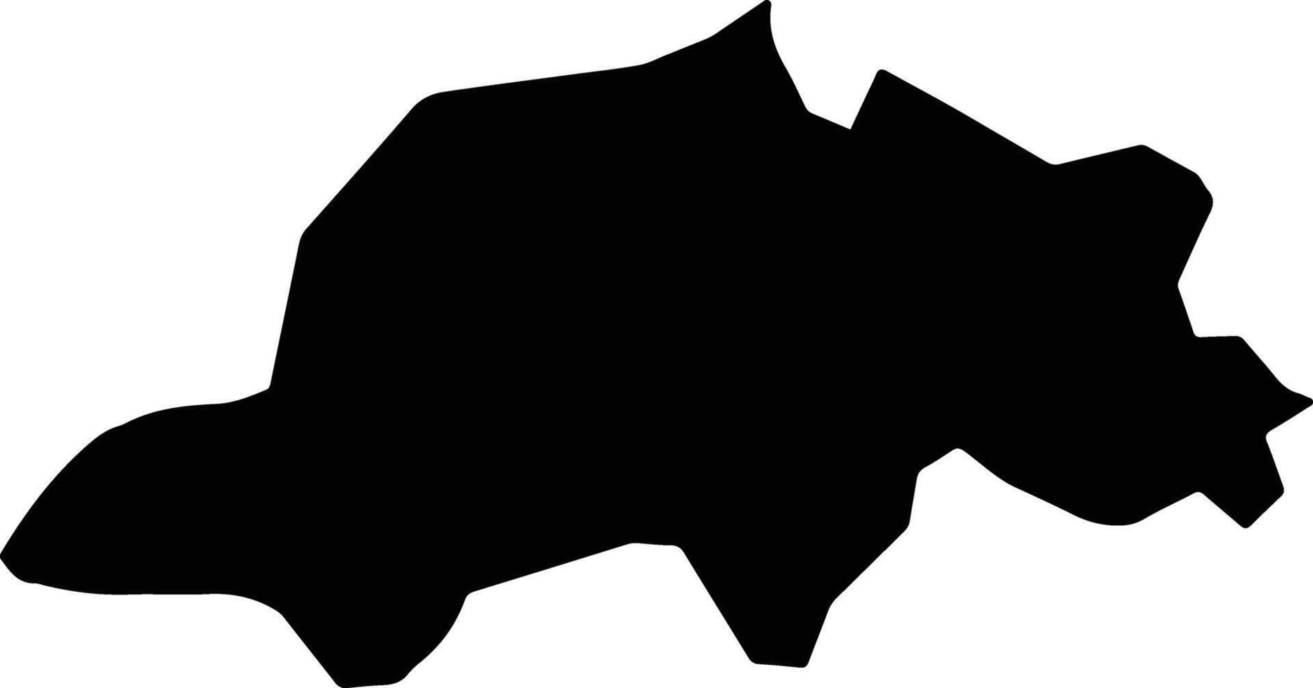 Asokore Mampong Municipal Ghana silhouette map vector