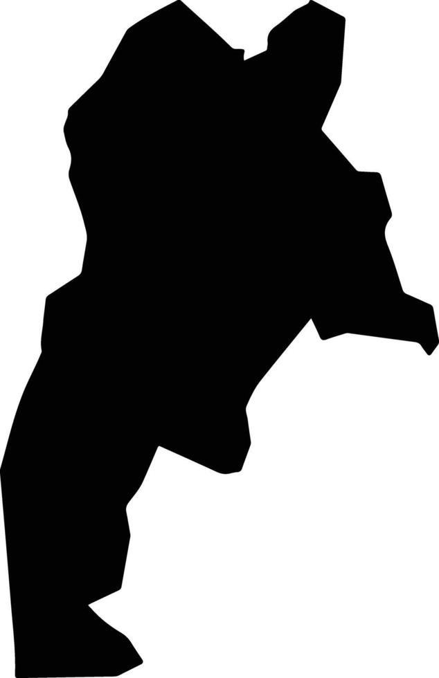 Asosa Ethiopia silhouette map vector