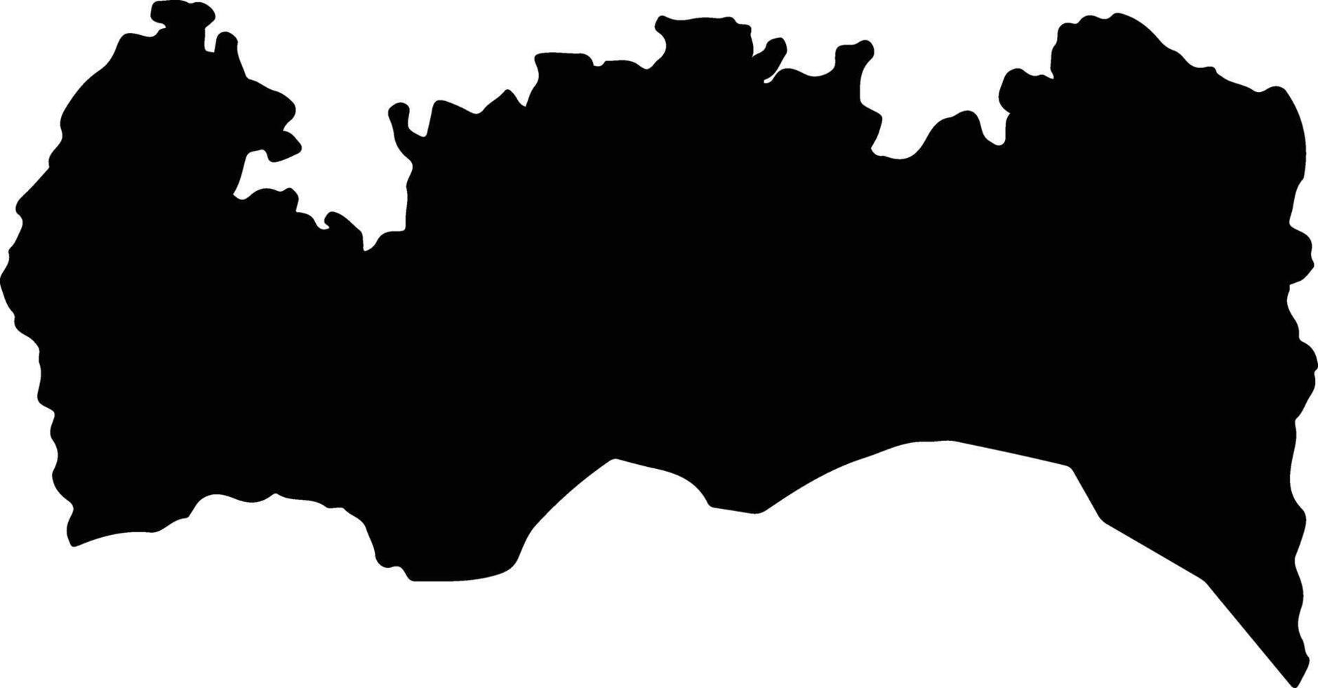 Assin North Ghana silhouette map vector