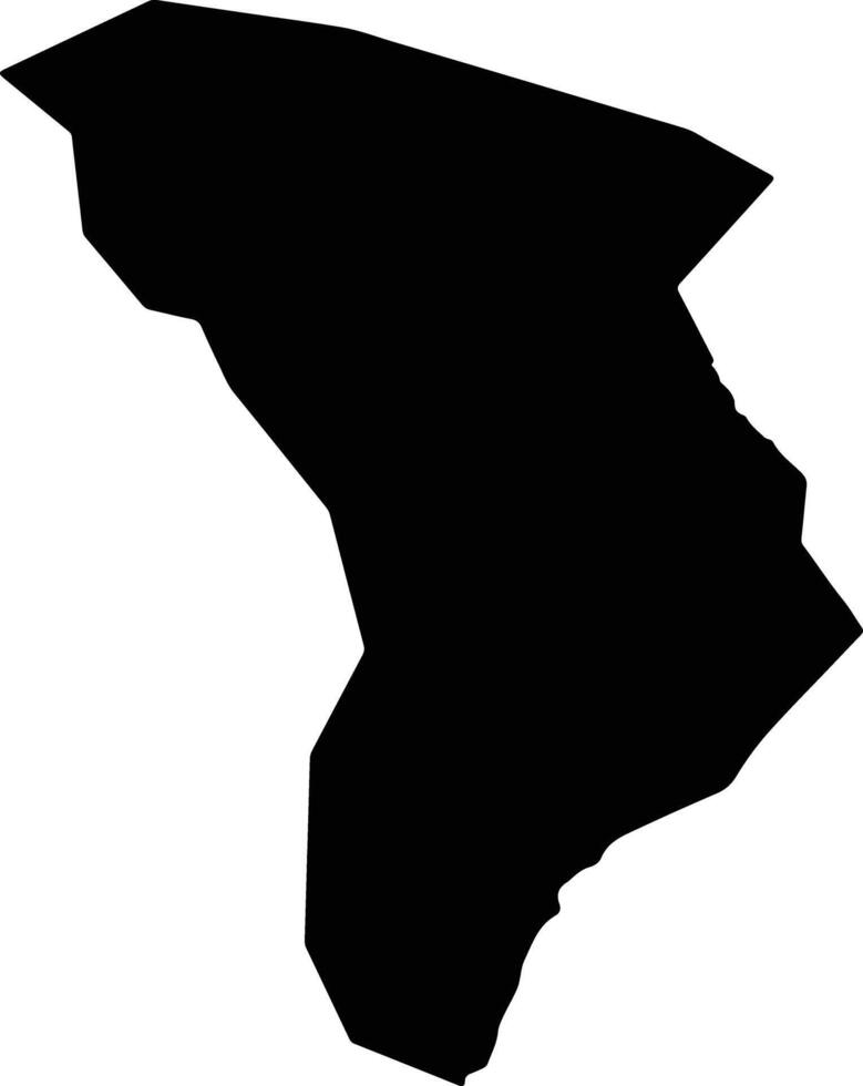 Assoungha Chad silhouette map vector