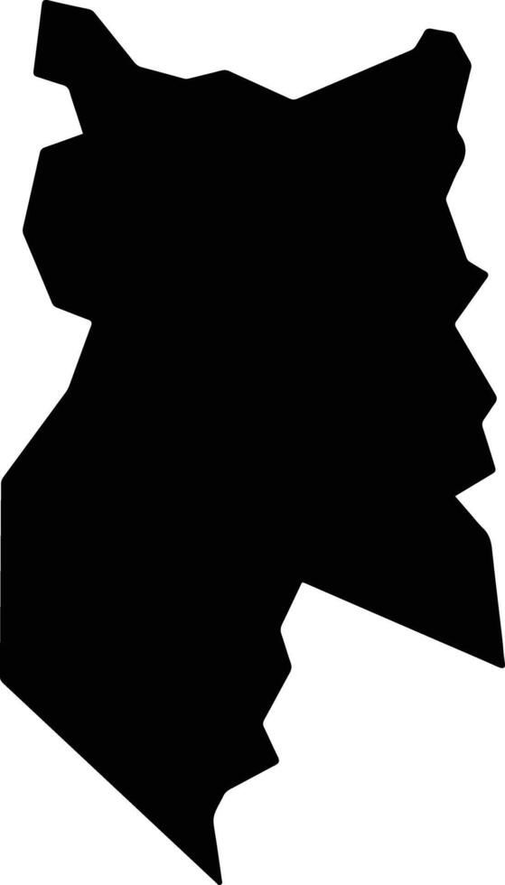 Assis Chateaubriand Brazil silhouette map vector